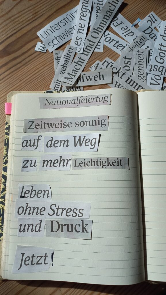 Schnipselgedicht zum Nationalfeiertag